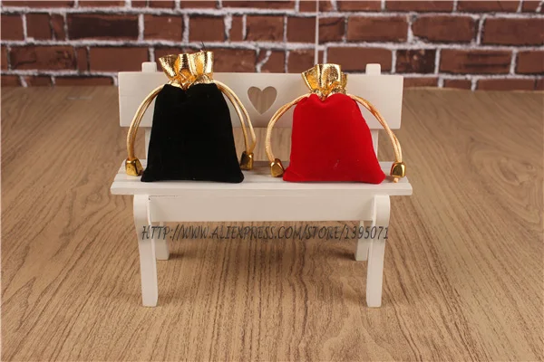 

Лидер продаж, бархатный Подарочный пакет 7*9 см, сумка для упаковки ювелирных изделий, сумка на шнурке, сумка для рисования, красный и черный, ...