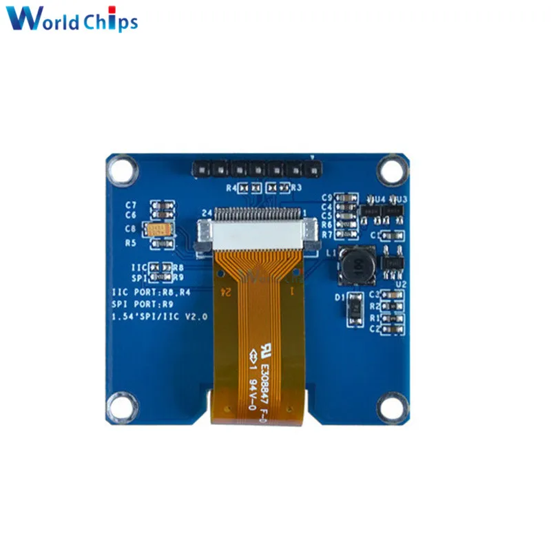 1,54 дюймов PM 5PIN/7PIN Белый Синий Желтый oled-модуль IIC I2C интерфейс 128x64 экран дисплея SSD1309 SPD0301 Драйвер IC 3,3-5 В