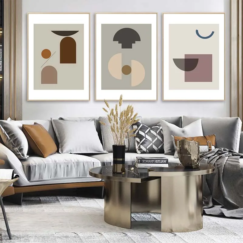 

Geometric Abstract Lines Canvas Painting Scandinavia Styles Wall Art Picture Posters Prints for Living Room Home Decor Unframe