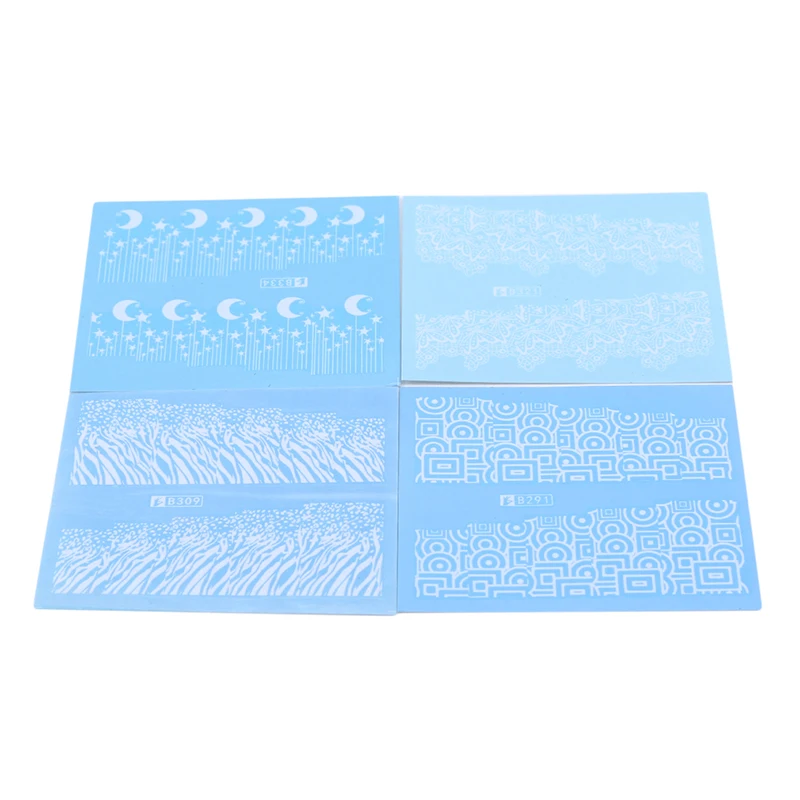 Модные кружевные наклейки для ногтей с цветами высококачественные Типсы