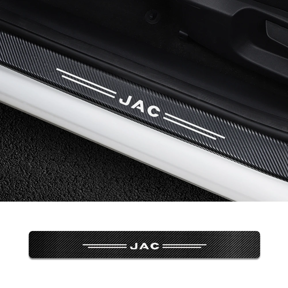 

4PCS Car Door Threshold Stickers For JAC Refine J3 J2 S5 A5 J5 J6 J4 Vapour S2 T8 Auto Accessories Carbon Fiber Sill Decals