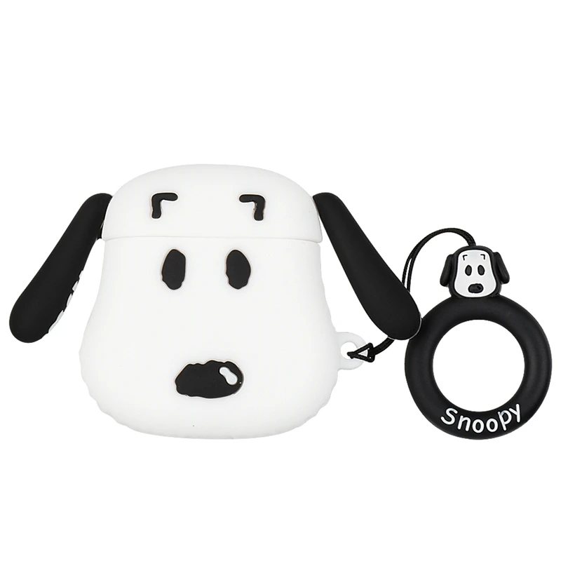 02 Для Apple Air Pods 1 TWS Bluetooth защитный чехол для наушников милый мультфильм Снупи крышка с изображением Тоторо для AirPods 2 i12 чехол кольцо на палец - Цвет: 02