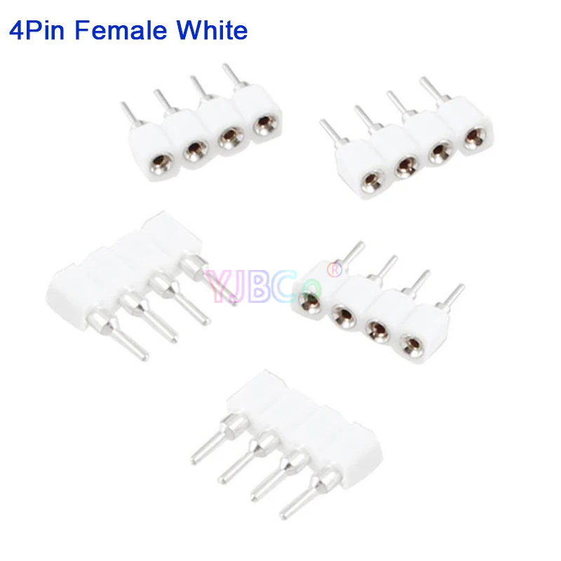Оптовая продажа 1000 шт. игольчатый штекер/гнездо 4-контактный коннектор RGB/5PIN RGBW