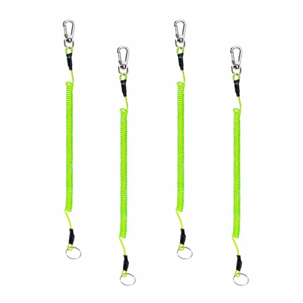 

Camping Secure Lock Tackle Portable Fishing Lanyards Security Gear Tool Anti-lost Phone Keychain Spring Elastic Rope