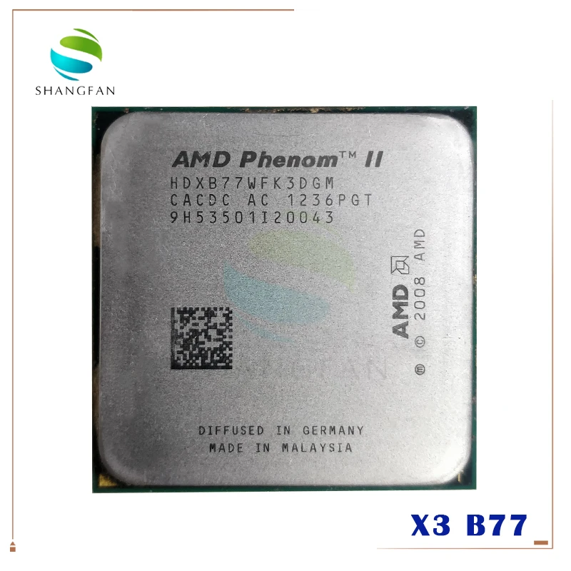 Трехъядерный процессор AMD Phenom II X3 B77 3 2 ГГц HDXB77WFK3DGM разъем AM3|Процессоры| |