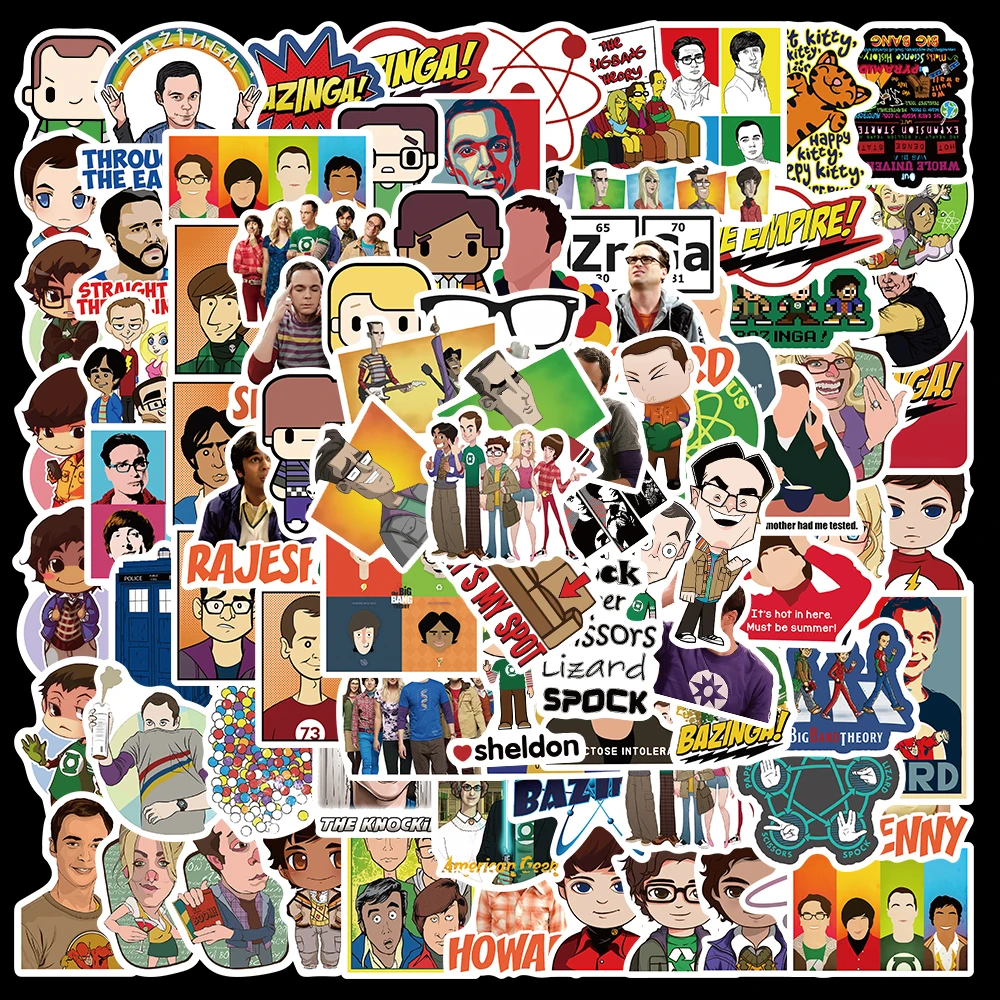 

10/50/100pcs Classic Tv Show The Big Bang Theory Sticker for DIY Cars Bicycle Helmet Luggage Notebook Graffiti Decal Stickers