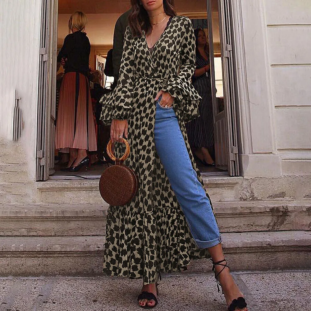 Размера плюс новая мода женские сексуальные платья с v образным вырезом и