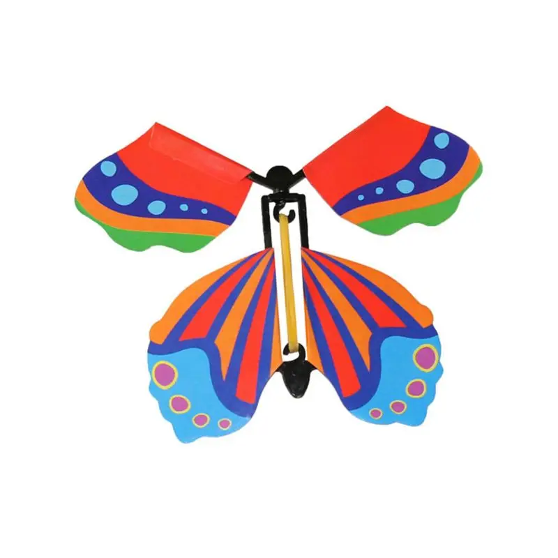 900C 5pcs Butterfly Flying Card Toy with Empty Hands Solar Butterfly Wedding