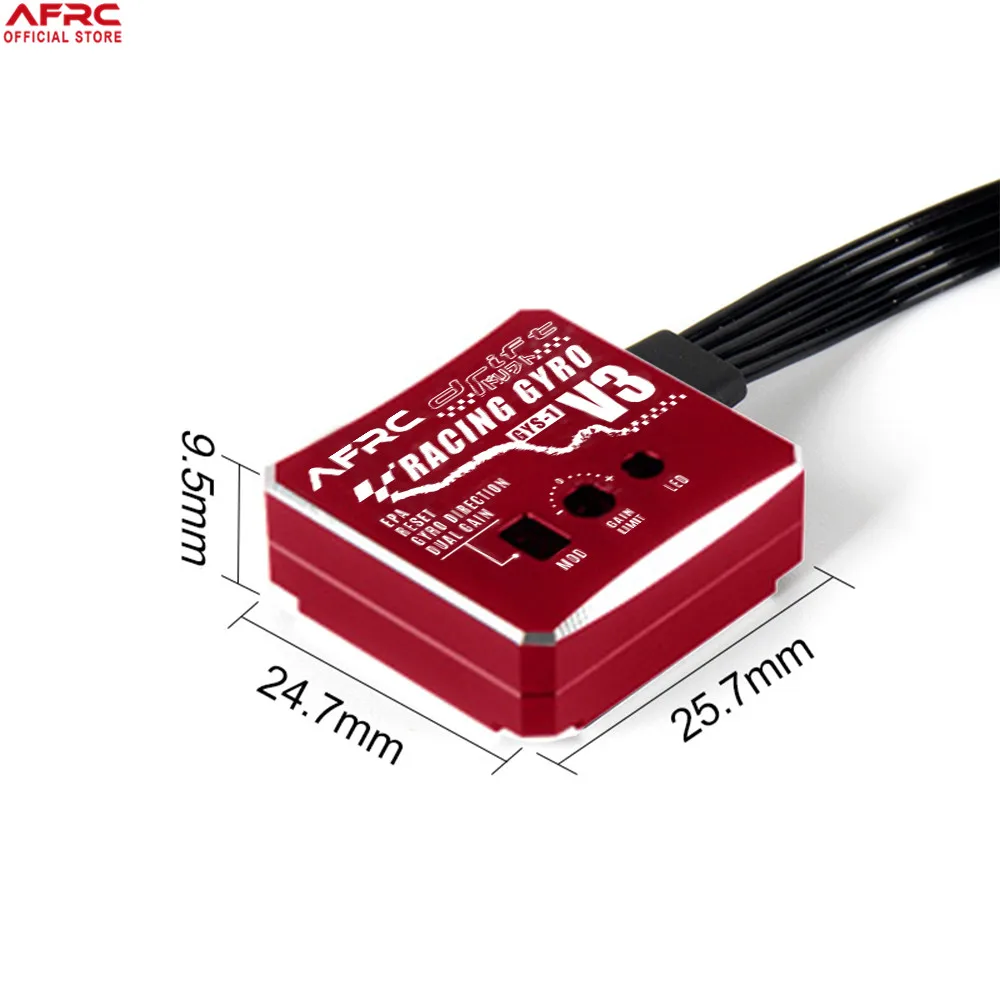 Estabilizador de coche de carreras con giroscopio AFRC-GYS-1 V3, carcasa de Metal CNC para 1/28, 1/18, 1/10, 1/8, modelo de coches/barcos RC, montaje de bricolaje mejorado-3