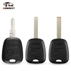 Dandkey 2 кнопки дистанционного ключа оболочки Fob автомобильный чехол для ключей Замена Крышка для Peugeot 106 107 206 207 306 307 406 407 2003 - 2009
