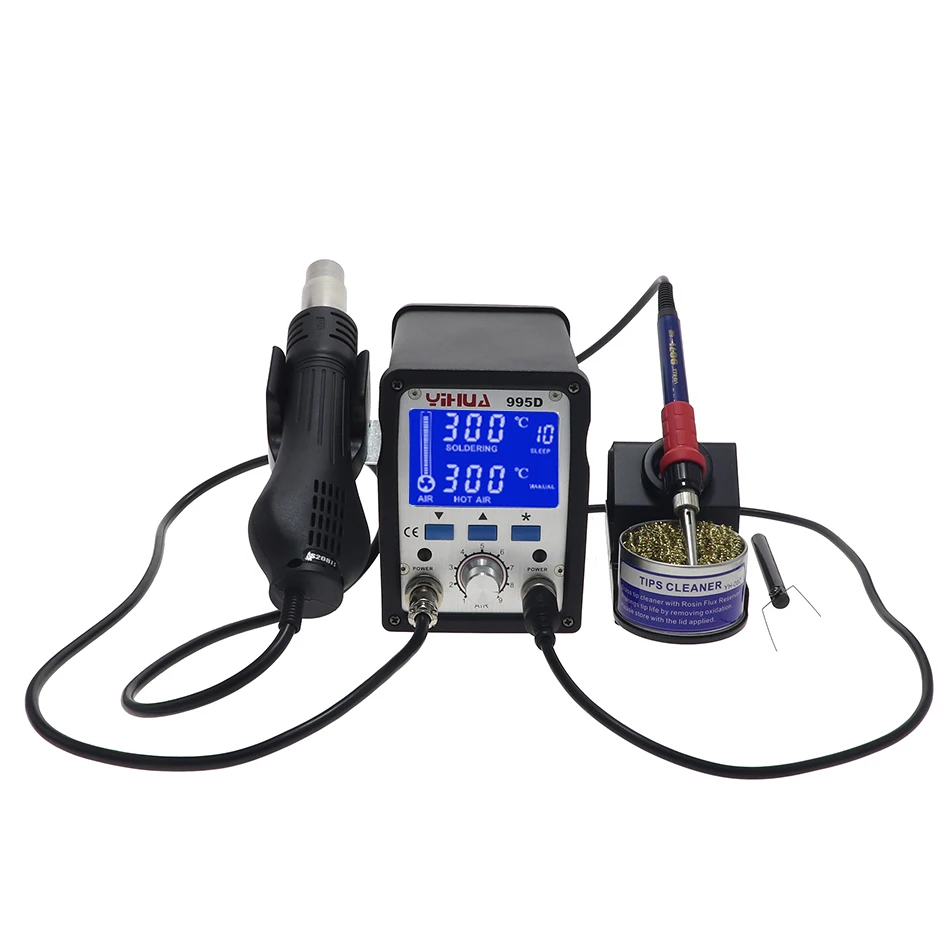 Паяльная станция YIHUA 995D SMD с термофеном паяльная BGA для ремонта | Инструменты