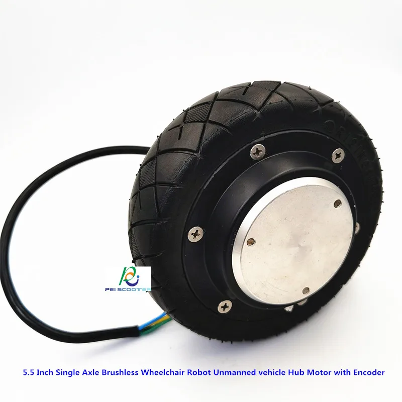 

5.5 Inch Single Axle Brushless Wheelchair Robot Unmanned vehicle Hub Motor with Encoder phub-55L