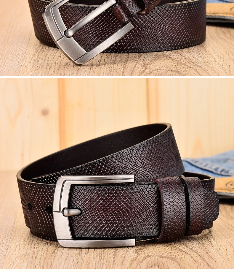 leather male belts for men high quality cow genuine leather luxury strap male belts fashion pin buckle men belt causal 9262