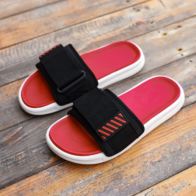 

new Men summer canvas Mesh slippers shoes fashion Beach slippers comfortable footwear light Casual flip-flops Shoes