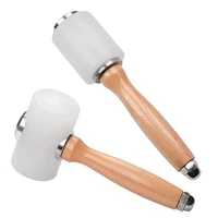 2 pcs leather carving hammerleather malletwooden handle nylon hammerleather tools for handmade diy leather work