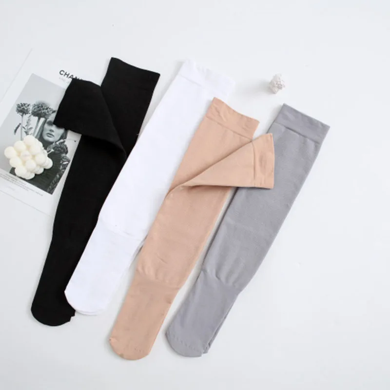 

Warm Solid Nylon Socks 1 Pair Thicken Velvet Thickening Socks Solid Breathable Cotton