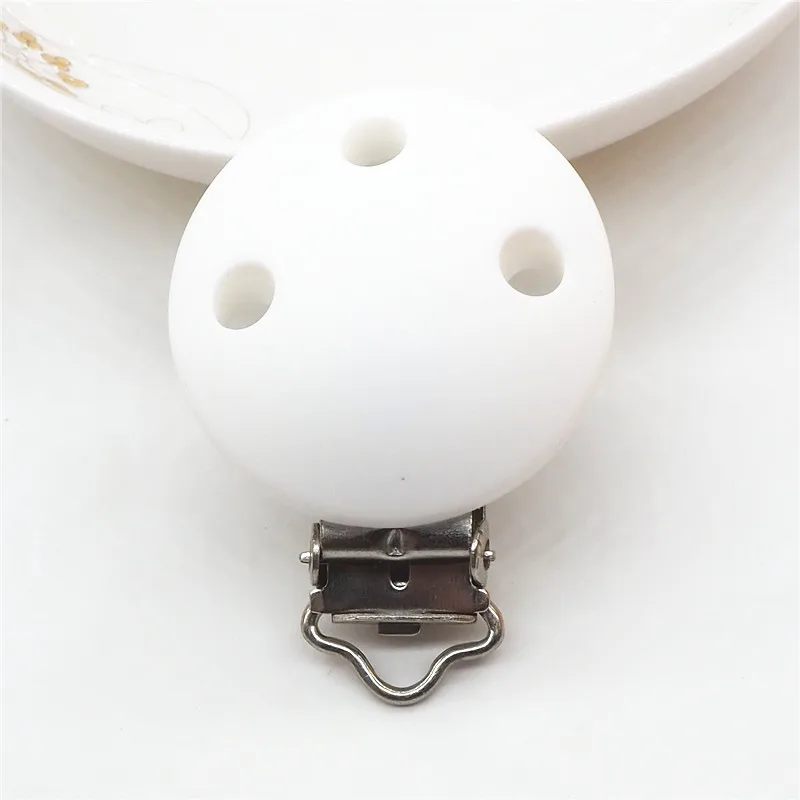 White Chengkai 10 шт. силиконовые автомобильные клипсы DIY детская кошка мышь Соска с животным Прорезыватель зубов, пустышка для младенца ювелирные изделия игрушки аксессуары - Цвет: White