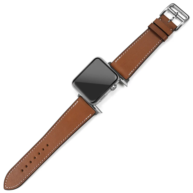 IStrap, черный, коричневый, красный, французский ремешок из телячьей кожи для часов iWatch Apple Watch 38 мм 42 мм/40 мм 44 мм