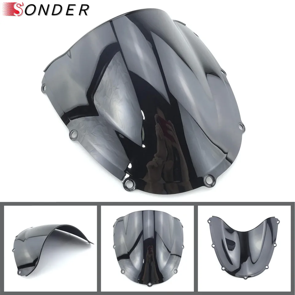 Ветровое стекло для Honda CBR 900 RR 954 2002 2003 черное ветровое с двойным пузырьком CBR954 CBR900