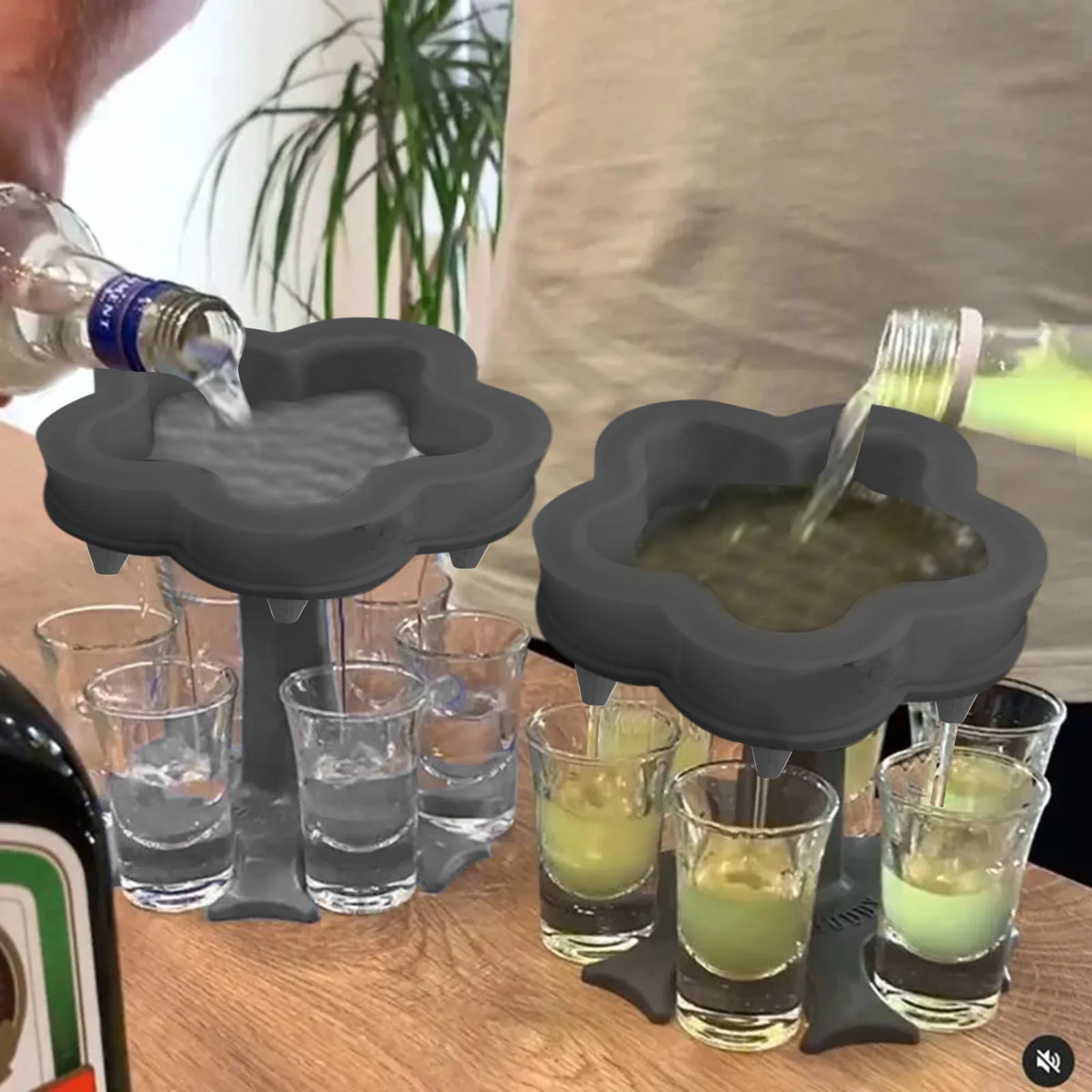 Быстрое наполнение для вечерние Артефакт вина дозатор 5 выстрелов держатель