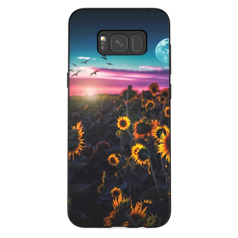 Чехол для телефона samsung J6 A70 A60 A50 A40 A20 A30 A10 A7 A6 A5 A3 A8 A9 крышка Хризантема