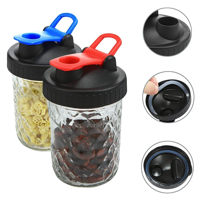 3Pcs Pack Wide Mouth Canning Lids Flip Cap with Leak-Proof Seal Storage Caps for Mason Jars Ball Ja | Дом и сад