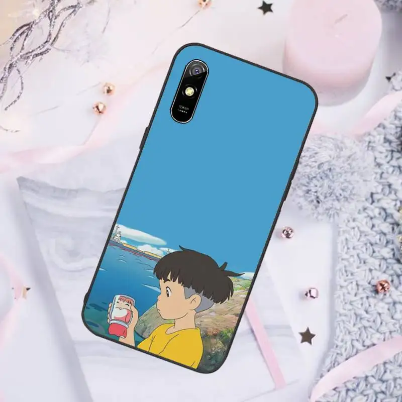 

Cartoon Ponyo on the Cliff Phone Case For Xiaomi Redmi note 7 8 9 pro 8T 9A 9S Mi Note 10 Lite pro