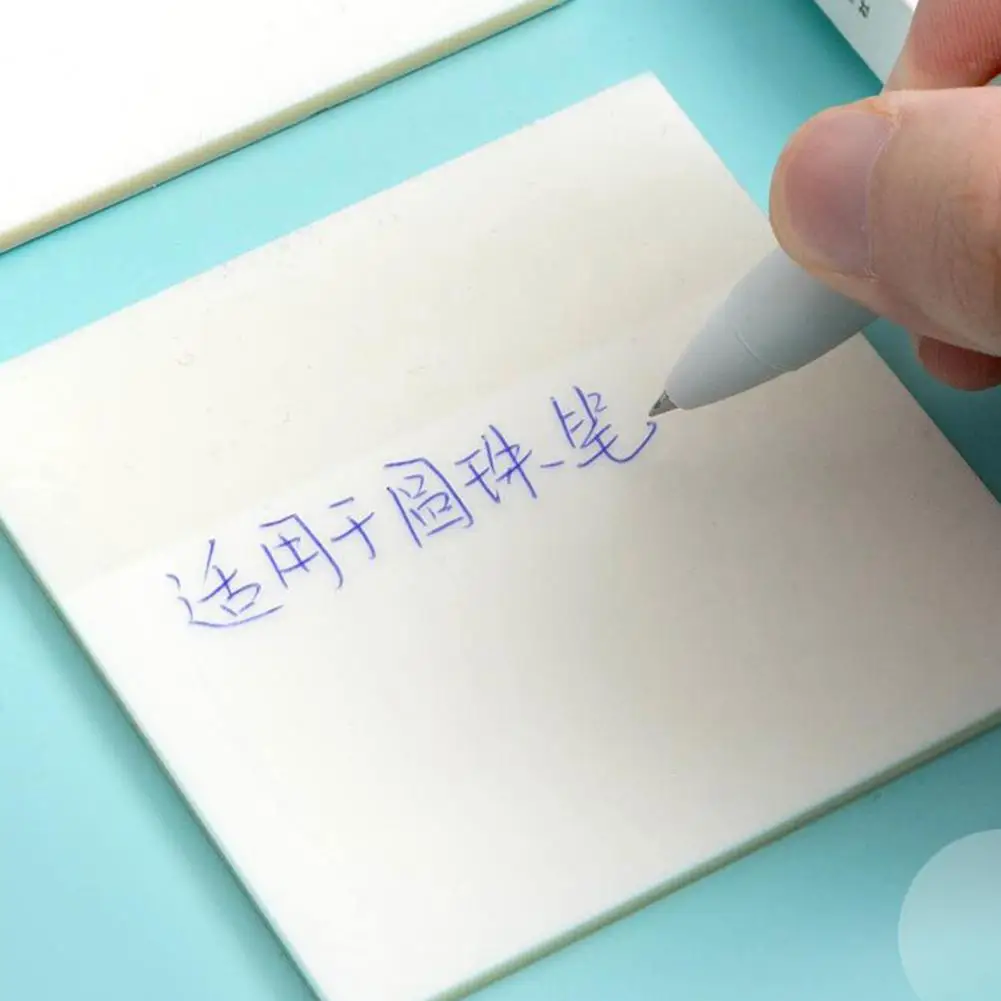 

100 sheets/set Transparent Sticky Note Pads Waterproof Self-Adhesive Memo Notepad School Office Supplies Stationery