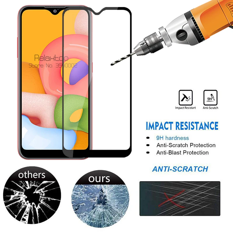 Защитное стекло для samsung Galaxy A01 2019/DS A015F A015 a 01 01a 2 шт. | Мобильные телефоны и