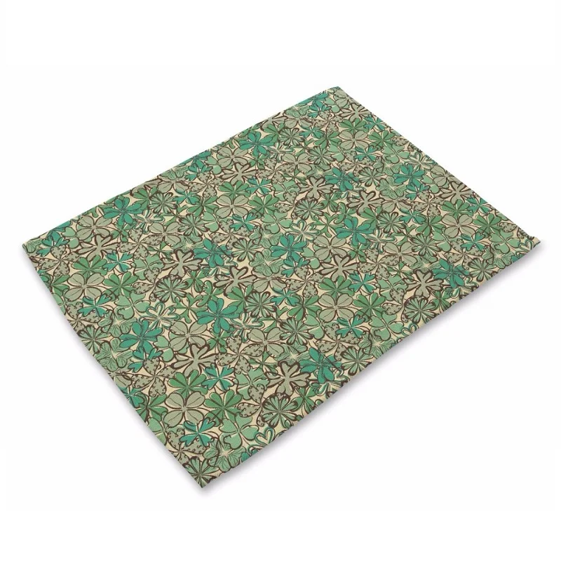 CAMMITEVER Клевер зеленые растения Листья настольные коврики для обеденного стола