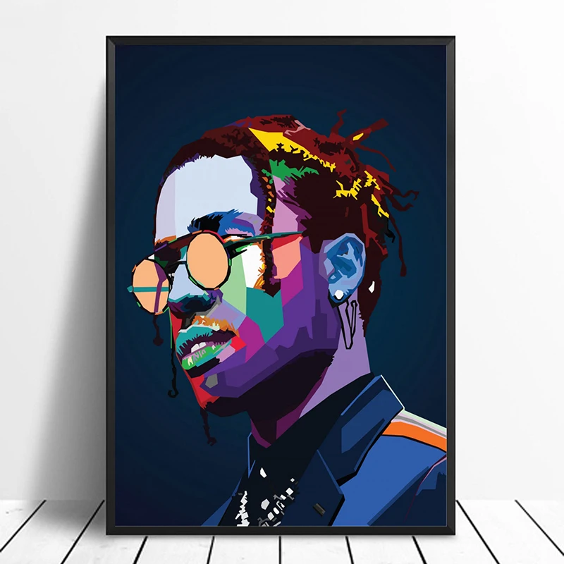 Asap Rocky WPAP поп-арт хип-хоп исполнитель музыки певица печати Плакатов Живопись на холсте Настенный декор Печать на холсте(без рамки)#1
