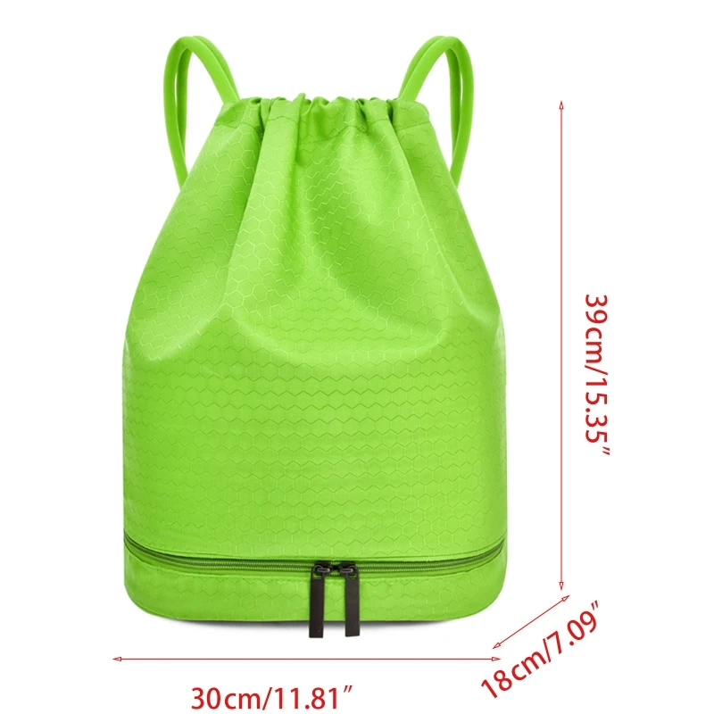 

Dry Wet Separated Sports Bag Travel Pool Beach Swimsuit Waterproof Gym Rucksack Drawstring Swimming Backpack