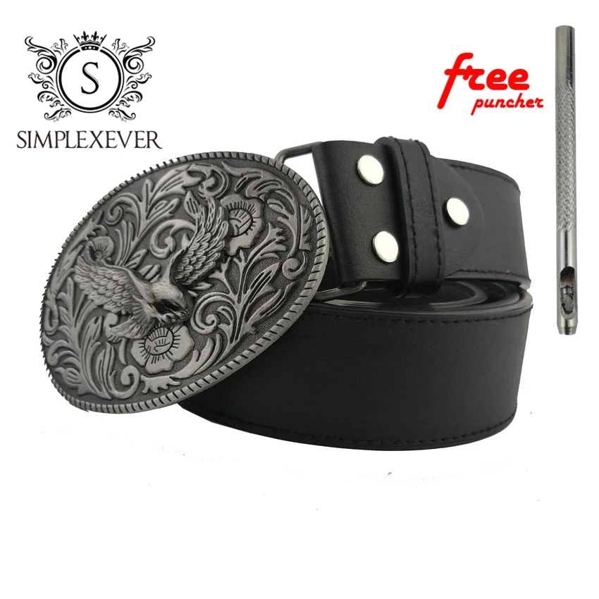 Пряжка для ремня Flying Eagle мужчин серебряный сплав цинка Мужская пряжка головка