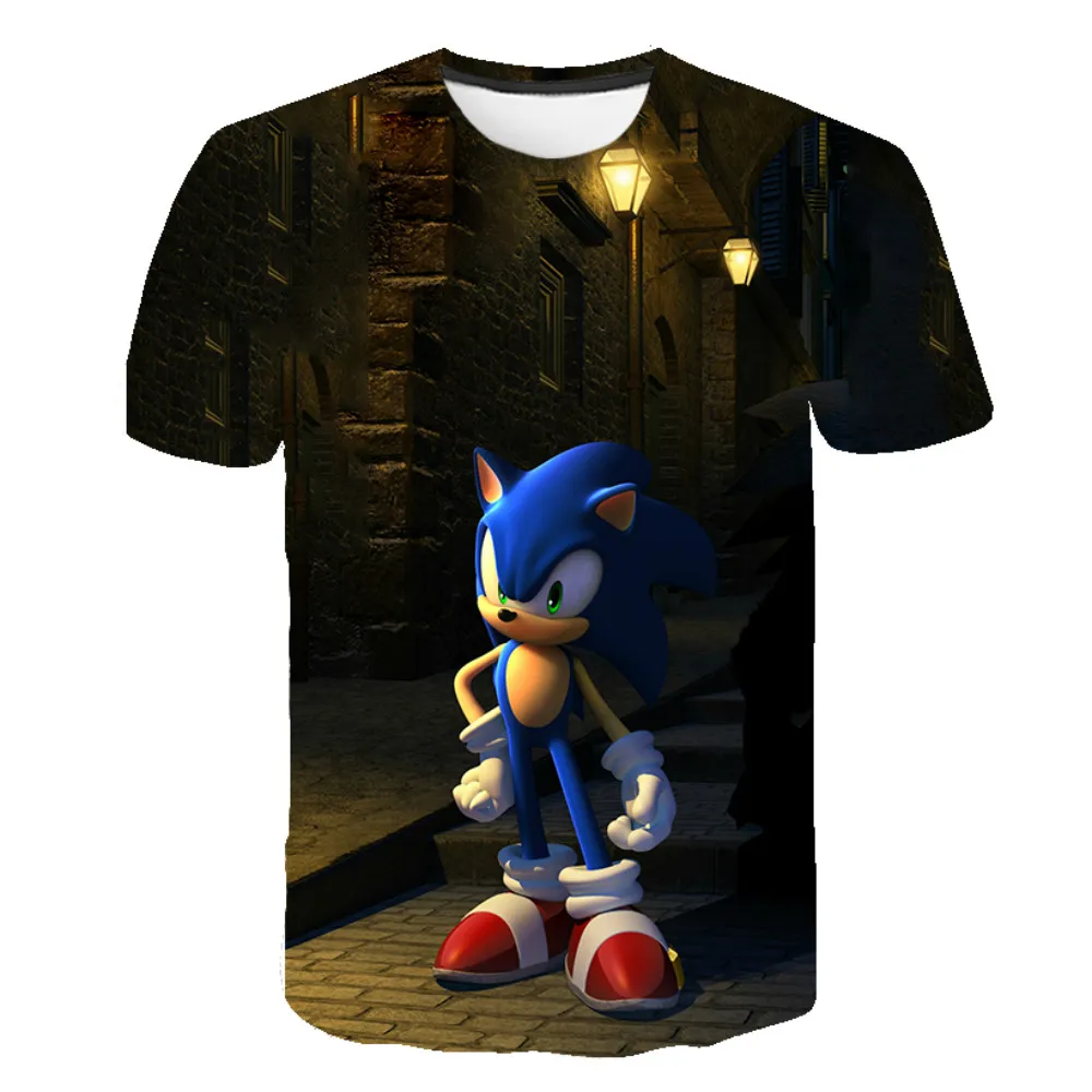 Мужская футболка с коротким рукавом Sonic hedgehog детская повседневная одежда 3D