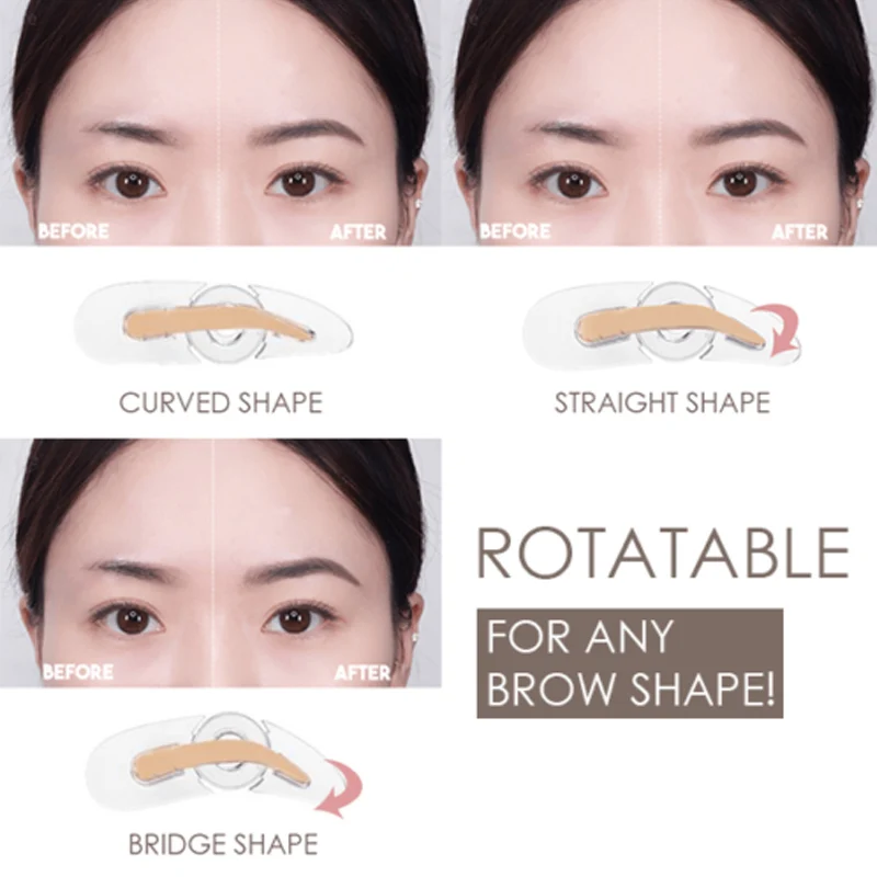

Adjustable Eyebrow Stamp Portable Three Type Eyebrows Makeup Tools BFC996