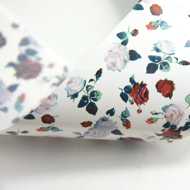 10pcs French Floral Transfer Foils Rose Nail Stickers Mixed Flowers Art Foil Design Summer Full Wraps Decals | Красота и здоровье