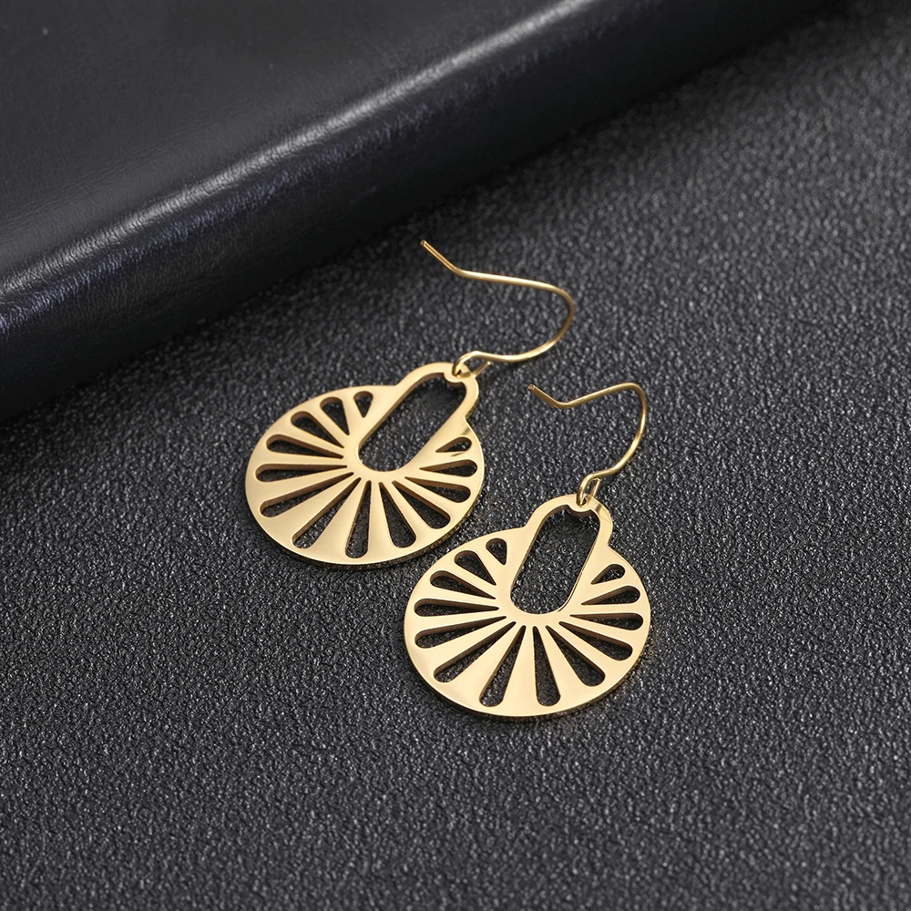 COOLTIME полый Золотой Цвет Подвеска из нержавеющей стали очаровательные волнистые