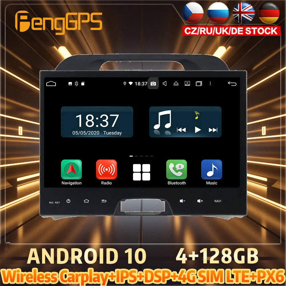 128G Android 10 PX6 DSP для KIA SPORTAGE 2010 2012 автомобильный DVD GPS навигатор автомобильное радио