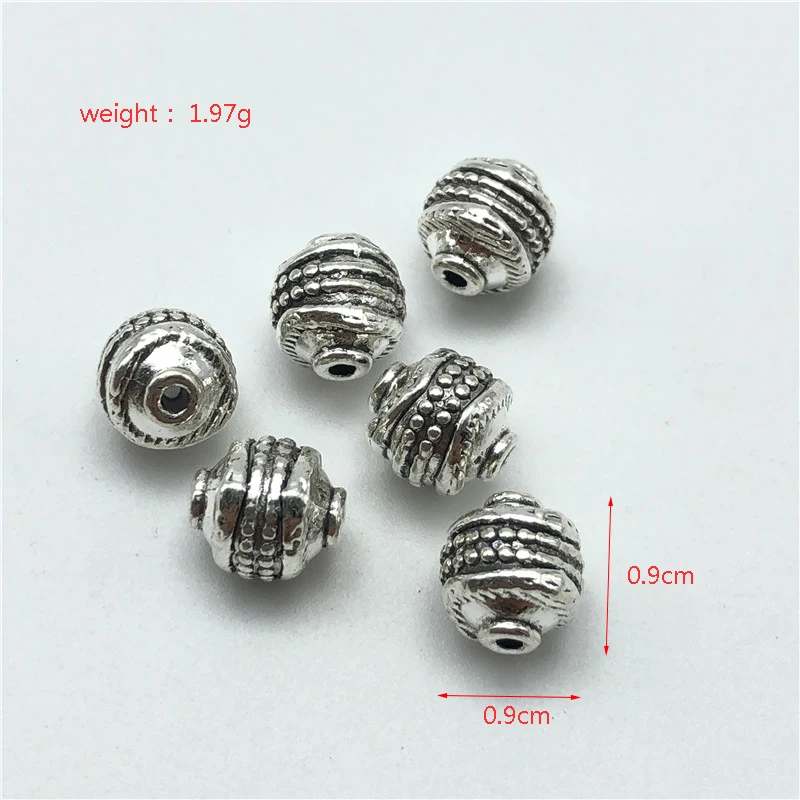 15 шт 9 мм мутные круглые гравированные металлические бусины для ювелирных