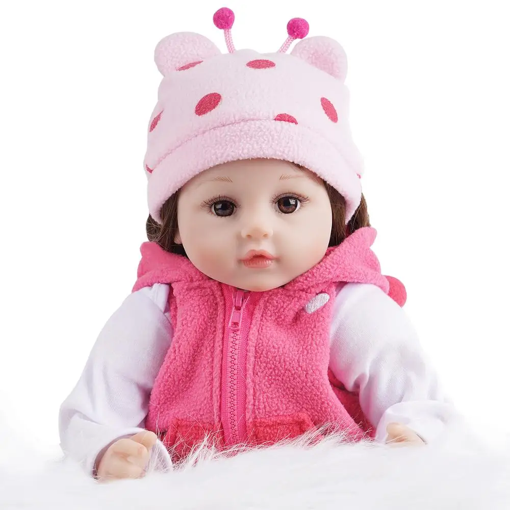 45 см Reborn Bebe кукла девочка силиконовый винил хлопок тело с игрушкой Жираф|Куклы| |