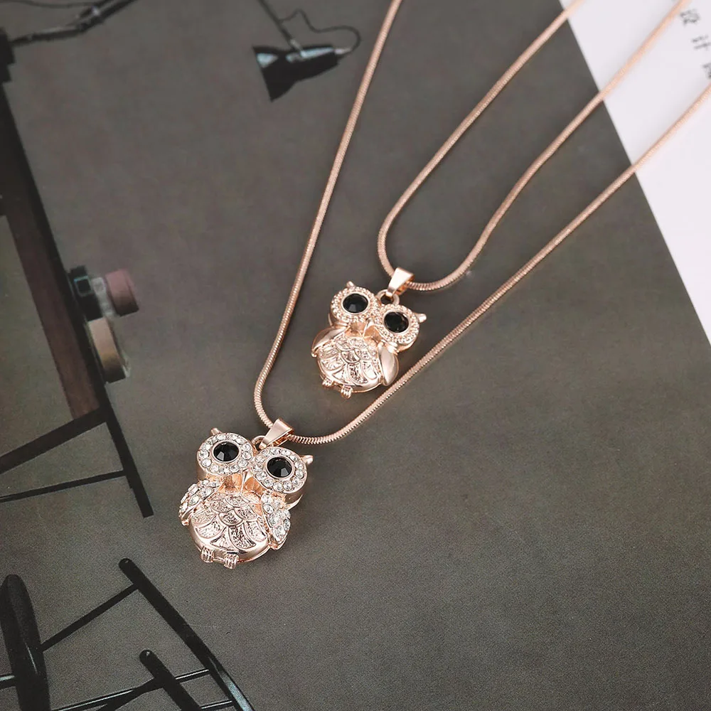 Женское Двухслойное Ожерелье Стразы ожерелье серебристого цвета с кулоном в