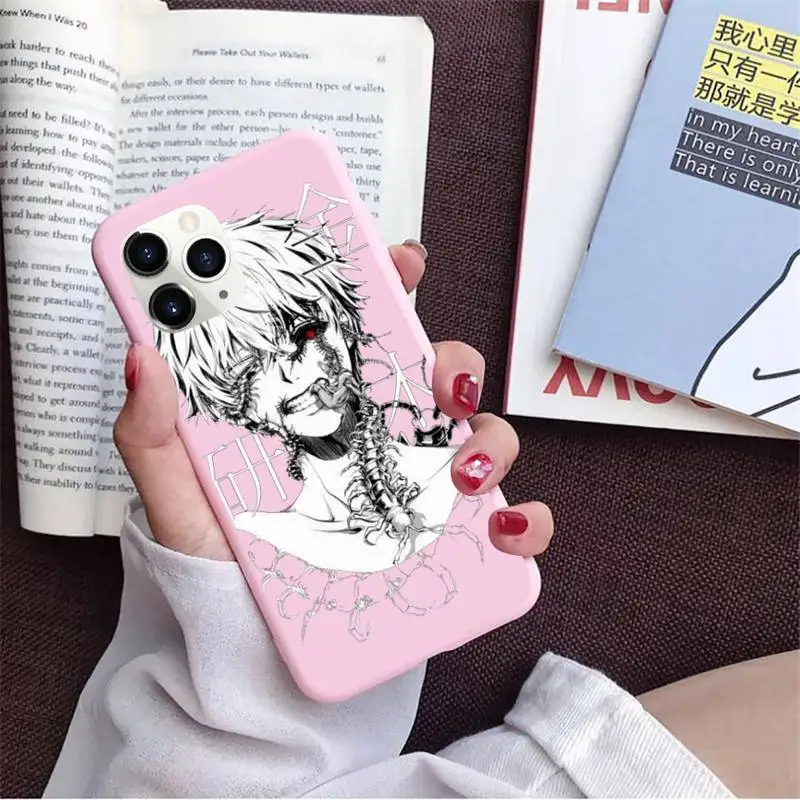 

Anime Tokyo Ghouls horror cartoon Phone Case Candy Color for iPhone 11 12 6 6S 7 8 XS X SE 2020 XR mini pro Plus MAX coque