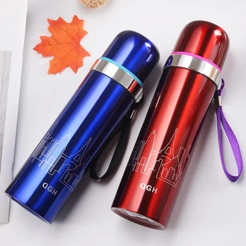 Thermos Bottle Insulated Cup Adult Large Capacity Children's Stainless Steel Drop-proof Household Pot | Дом и сад