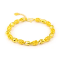 18k real gold bracelet exquisite gold bracelet for womens wedding jewelry gift
