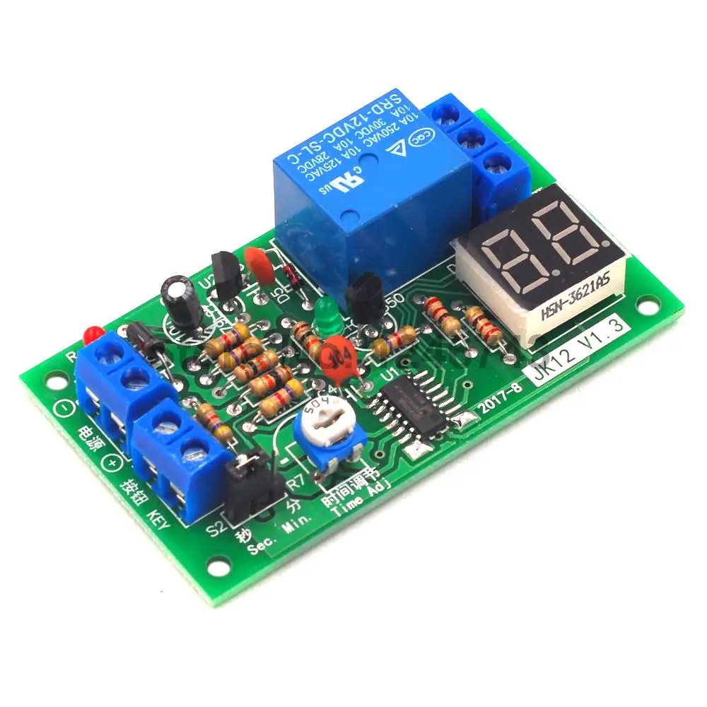 Триггер постоянного тока 12 В 99 минут регулируемое реле задержки цифровой трубный