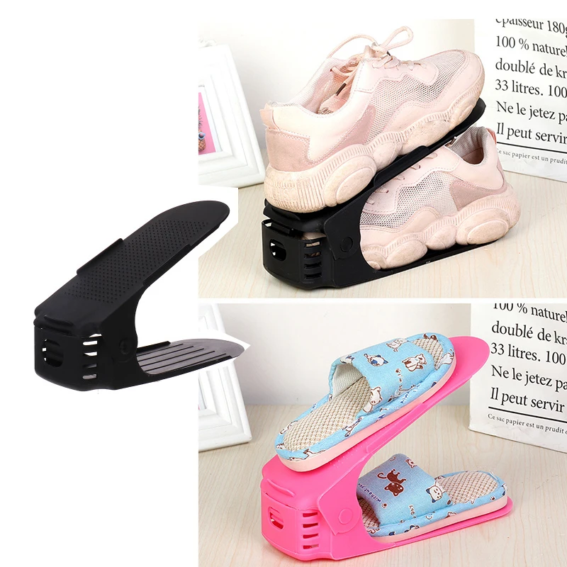 Двойной органайзер для обуви Современная полка хранения 16 штук уборки кабинета