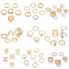 Набор женских колец Tocona, золотого и серебряного цвета, минималистичные украшения