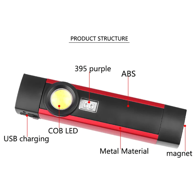 EZK90 дропшиппинг Многофункциональный COB светодиодный светильник USB Перезаряжаемый ручной светильник s Карманный рабочий светильник для экстренных ситуаций