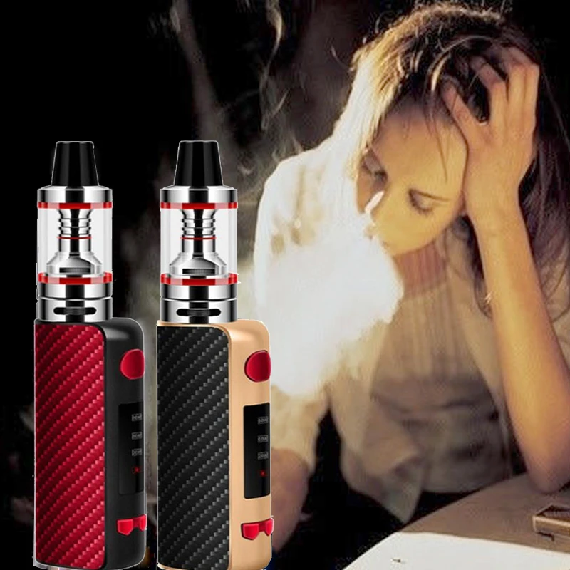 Электронная сигарета мини 80 Вт регулируемый vape мод коробка комплект 1600 мАч 0.35ohm батарея 2,5 мл бак электронная сигарета большой распылитель дыма