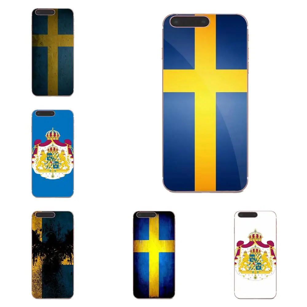 Мягкий ТПУ Капа Coque Швеции Национальная эмблема флага для huawei Honor mate 7 7A 8 9 10 20 V8 V9 V10